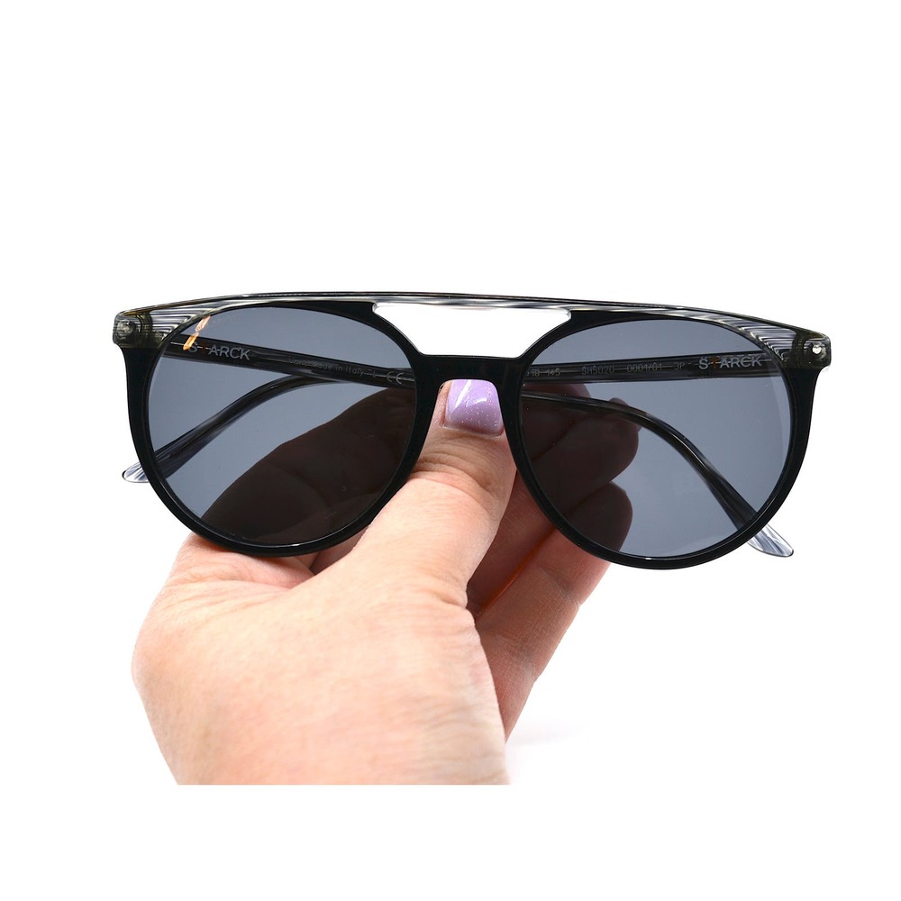 NEW STARCK SH5020 0001/81 BLACK GREY POLARIZED AUTHENTIC SUNGLASSES - Picture 12 of 13